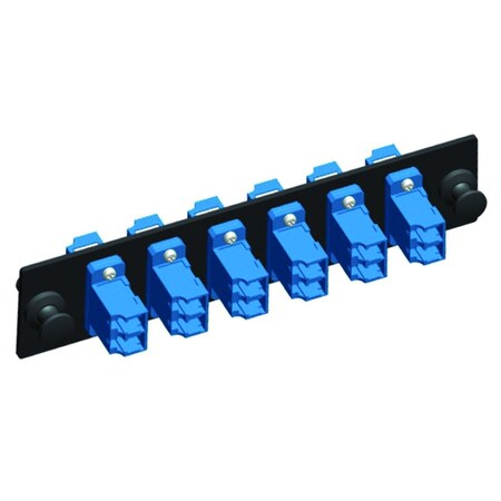 Quest Technology International Lc Adapter Strip - (Duplex) 12 Fiber, 6-Port, Single-Mode Ceramic NFO-4703